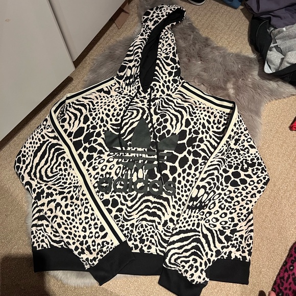 adidas Tops - Women’s Adidas Oversized Animal Print Hoodie